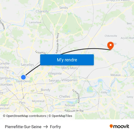 Pierrefitte-Sur-Seine to Forfry map