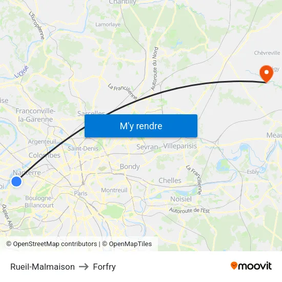 Rueil-Malmaison to Forfry map