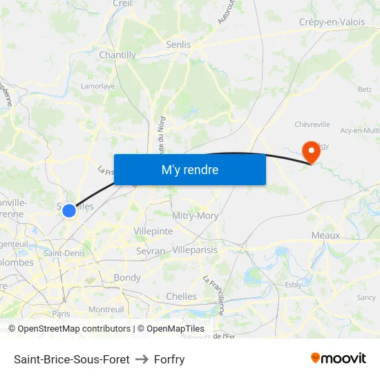 Saint-Brice-Sous-Foret to Forfry map