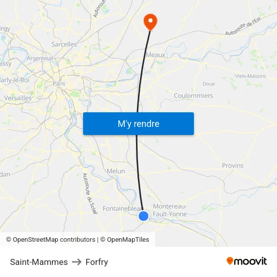Saint-Mammes to Forfry map
