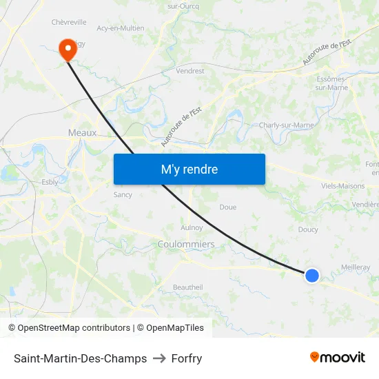 Saint-Martin-Des-Champs to Forfry map
