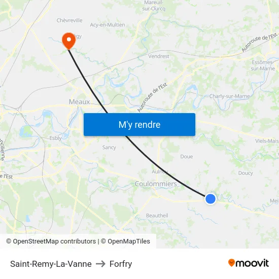 Saint-Remy-La-Vanne to Forfry map