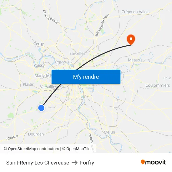 Saint-Remy-Les-Chevreuse to Forfry map