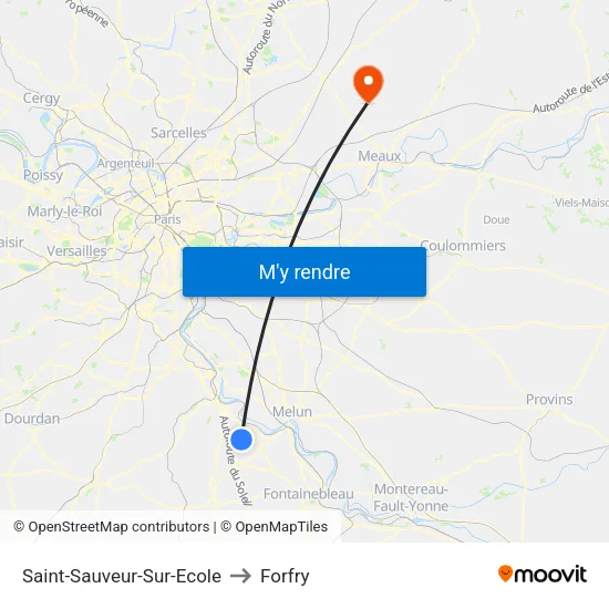 Saint-Sauveur-Sur-Ecole to Forfry map