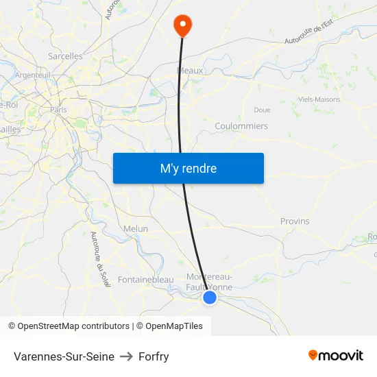 Varennes-Sur-Seine to Forfry map