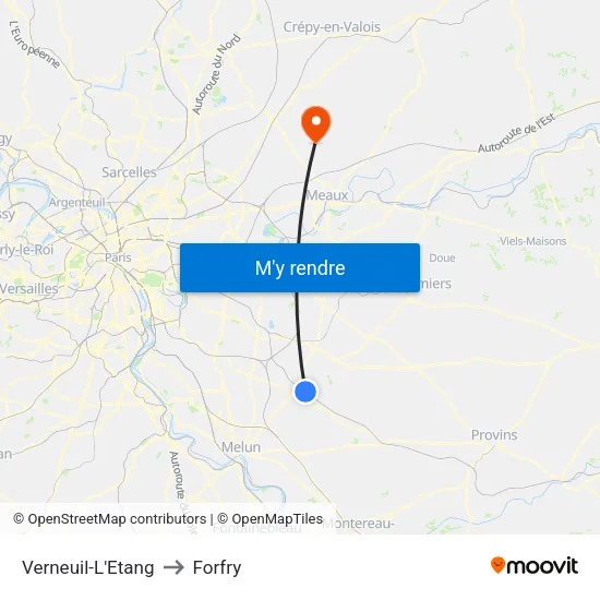 Verneuil-L'Etang to Forfry map