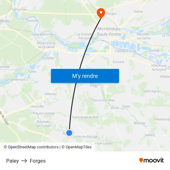 Paley to Forges map