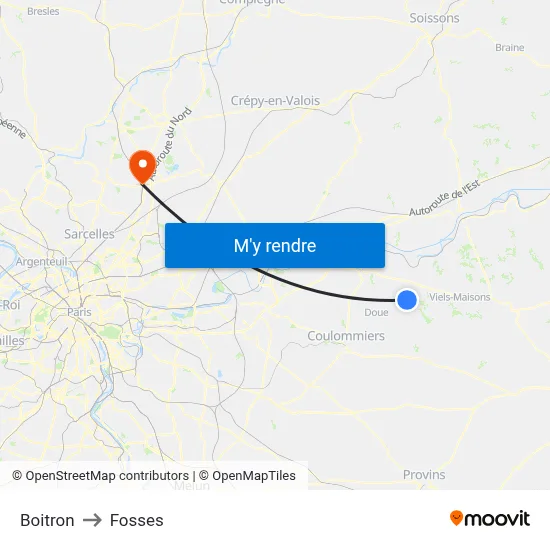 Boitron to Fosses map