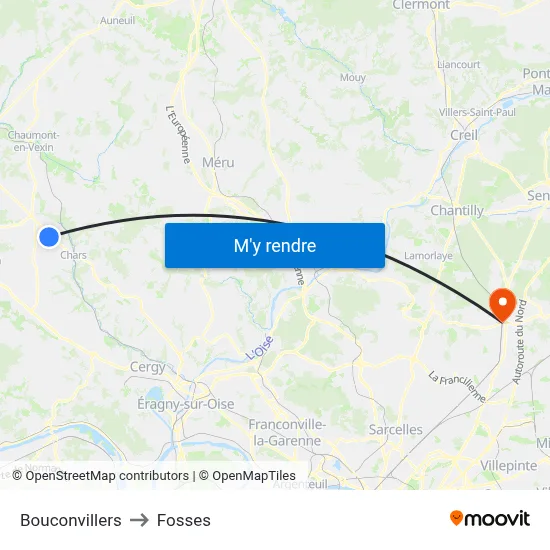 Bouconvillers to Fosses map