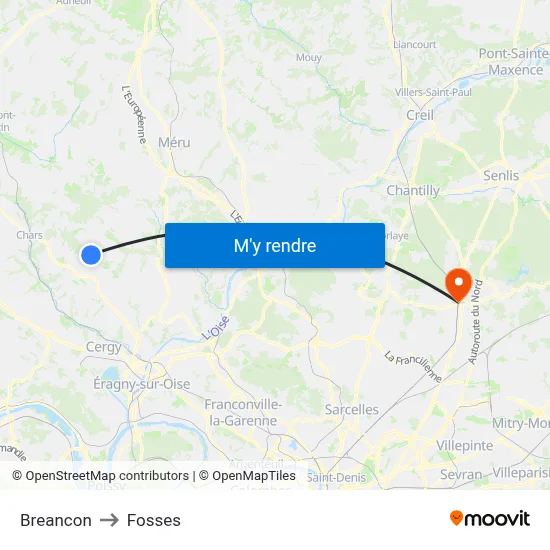 Breancon to Fosses map