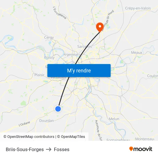 Briis-Sous-Forges to Fosses map