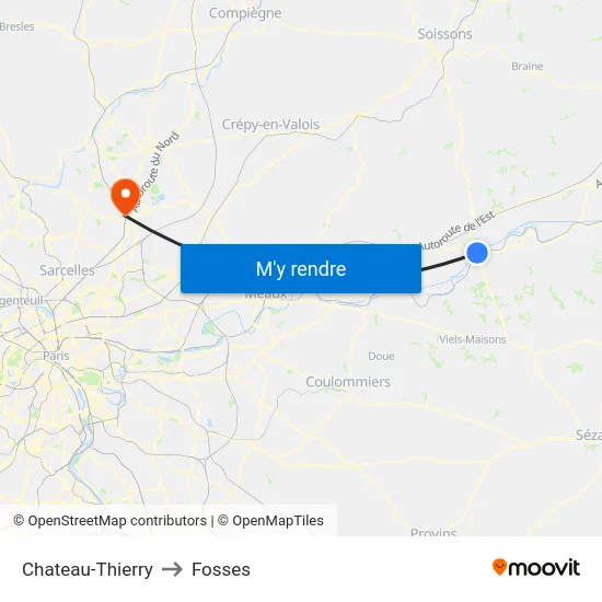Chateau-Thierry to Fosses map
