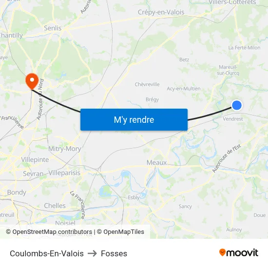 Coulombs-En-Valois to Fosses map