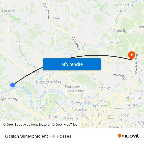 Gaillon-Sur-Montcient to Fosses map
