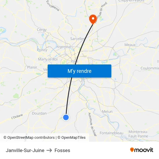 Janville-Sur-Juine to Fosses map