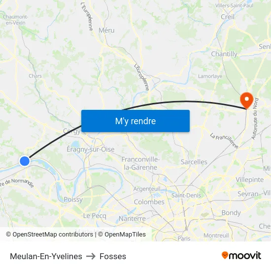 Meulan-En-Yvelines to Fosses map