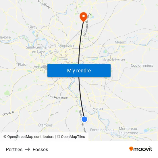 Perthes to Fosses map
