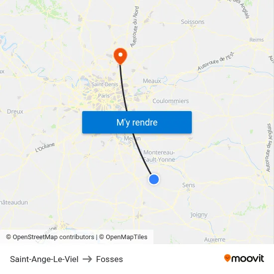 Saint-Ange-Le-Viel to Fosses map