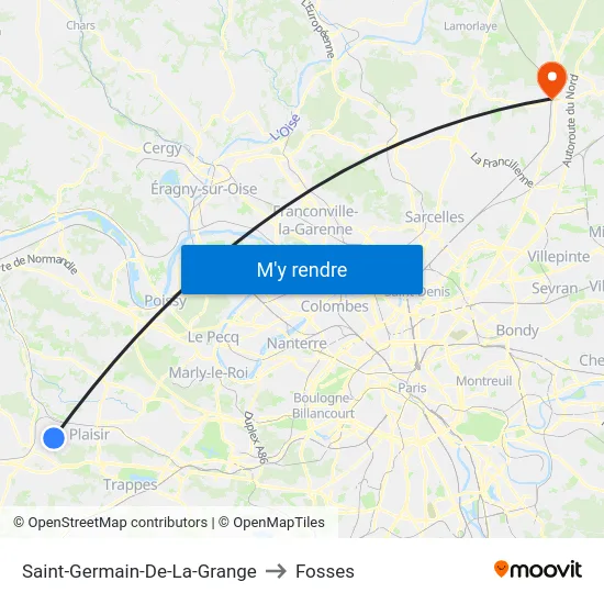 Saint-Germain-De-La-Grange to Fosses map