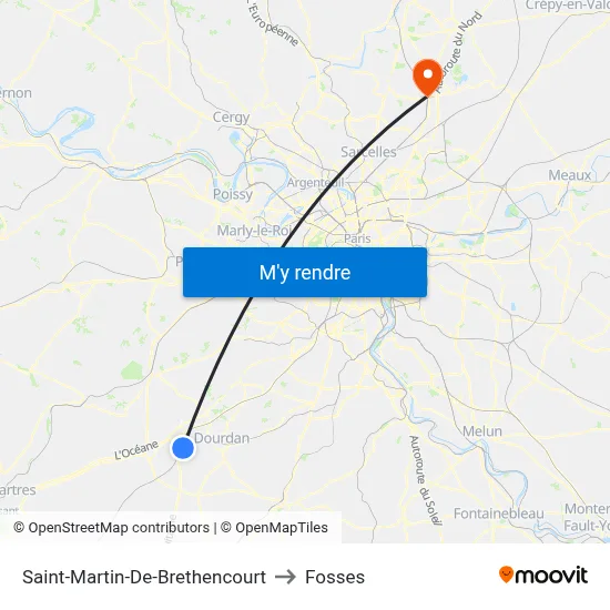 Saint-Martin-De-Brethencourt to Fosses map