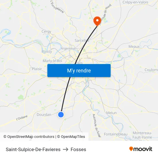 Saint-Sulpice-De-Favieres to Fosses map