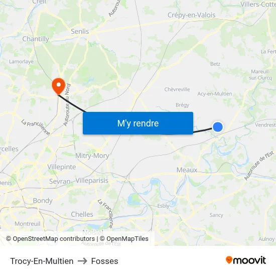 Trocy-En-Multien to Fosses map