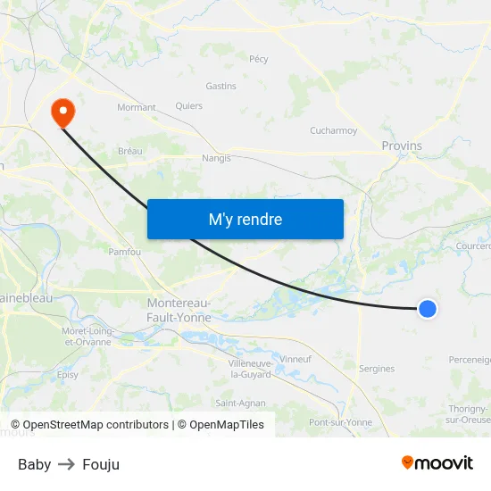 Baby to Fouju map