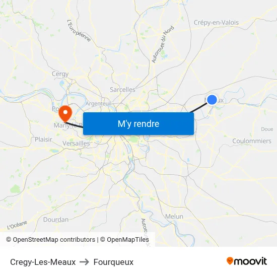 Cregy-Les-Meaux to Fourqueux map