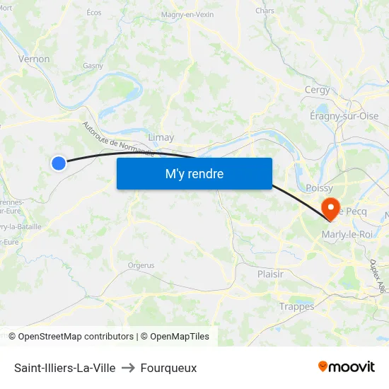 Saint-Illiers-La-Ville to Fourqueux map