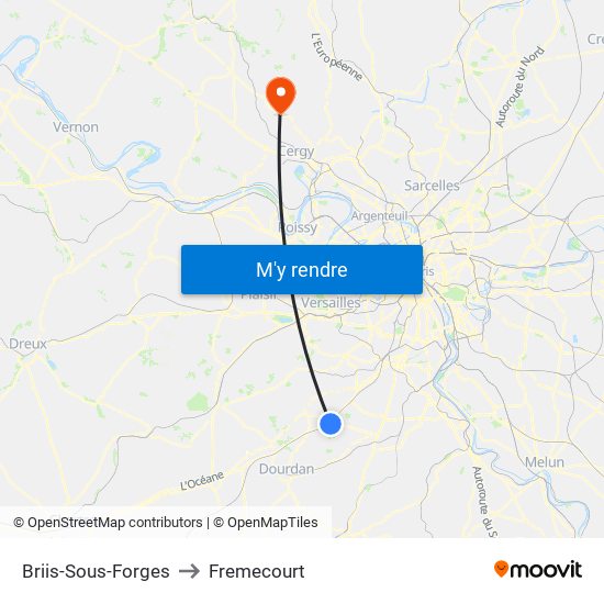 Briis-Sous-Forges to Fremecourt map