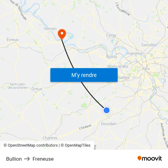 Bullion to Freneuse map