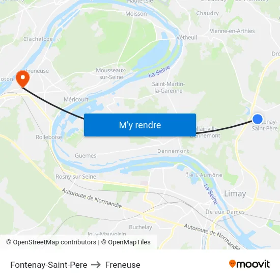Fontenay-Saint-Pere to Freneuse map