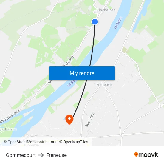 Gommecourt to Freneuse map