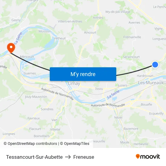 Tessancourt-Sur-Aubette to Freneuse map