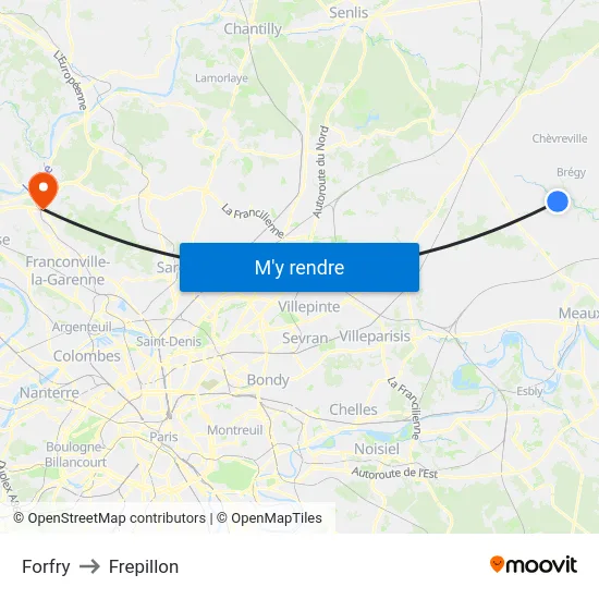 Forfry to Frepillon map