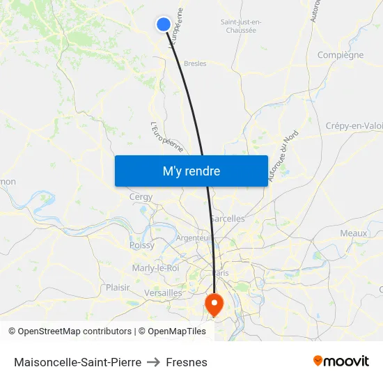 Maisoncelle-Saint-Pierre to Fresnes map