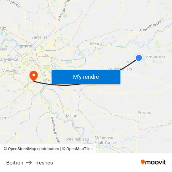 Boitron to Fresnes map
