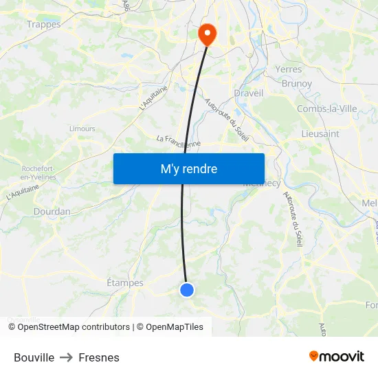 Bouville to Fresnes map