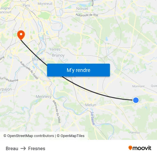 Breau to Fresnes map