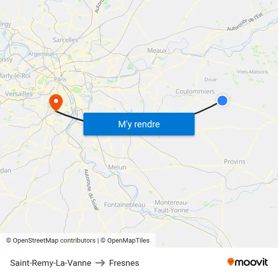 Saint-Remy-La-Vanne to Fresnes map