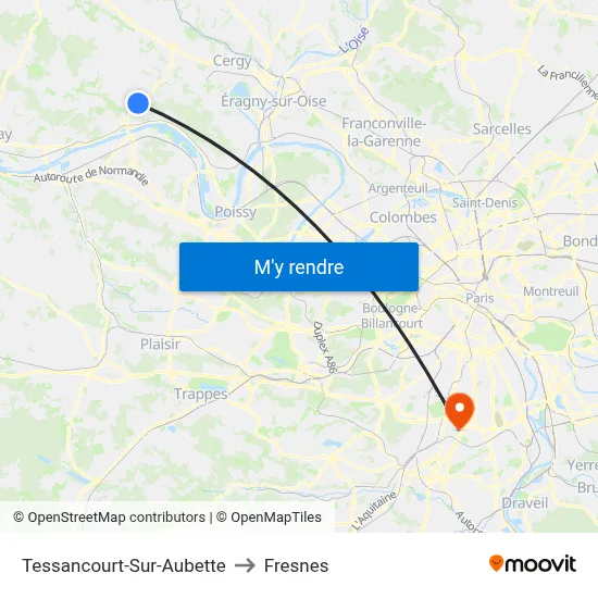 Tessancourt-Sur-Aubette to Fresnes map