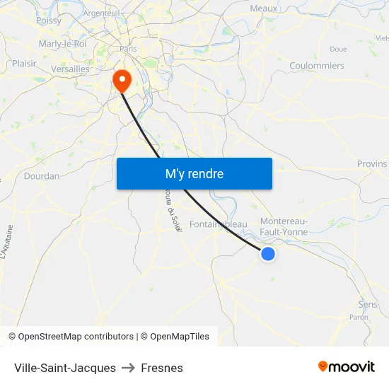 Ville-Saint-Jacques to Fresnes map
