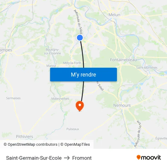 Saint-Germain-Sur-Ecole to Fromont map