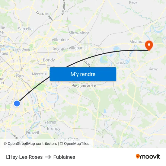 L'Hay-Les-Roses to Fublaines map