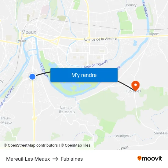 Mareuil-Les-Meaux to Fublaines map