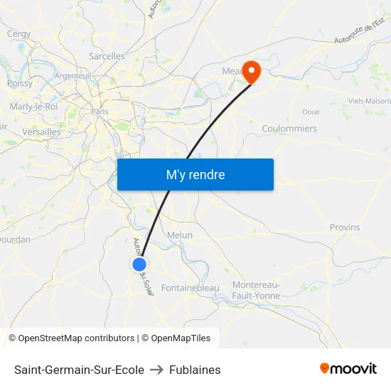 Saint-Germain-Sur-Ecole to Fublaines map