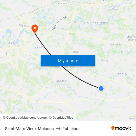 Saint-Mars-Vieux-Maisons to Fublaines map