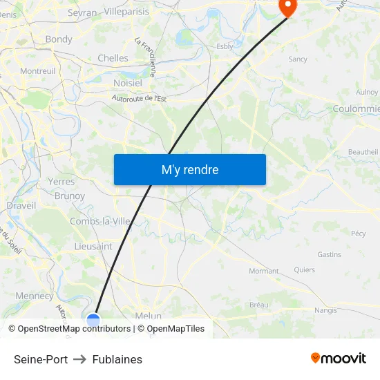 Seine-Port to Fublaines map