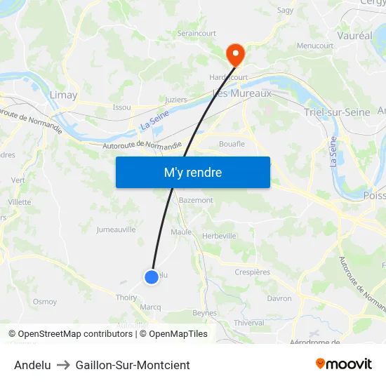 Andelu to Gaillon-Sur-Montcient map