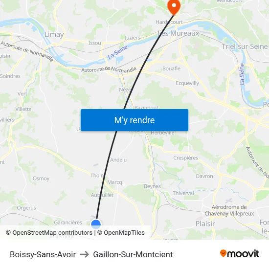 Boissy-Sans-Avoir to Gaillon-Sur-Montcient map